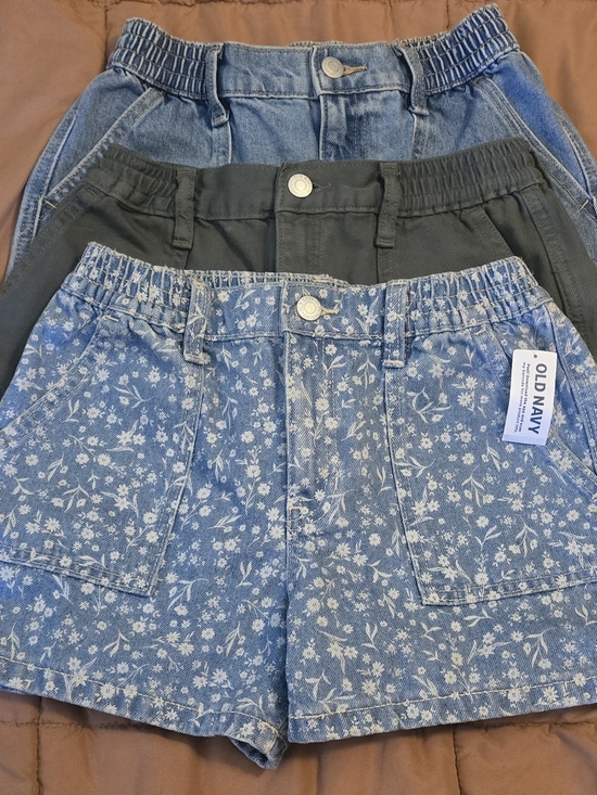 Old Navy Other - Old Navy Blue Denim, Floral & Green Shorts for Girls 3 Pack Bundle Size L(10-12)